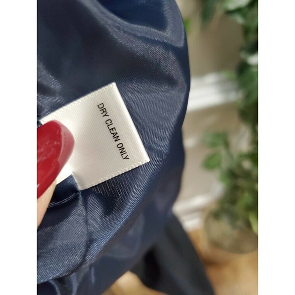 Isaac Mizhari Women Blue Lined Polyester Three Buttons Single Breasted Blazer 14 - Picture 10 of 12